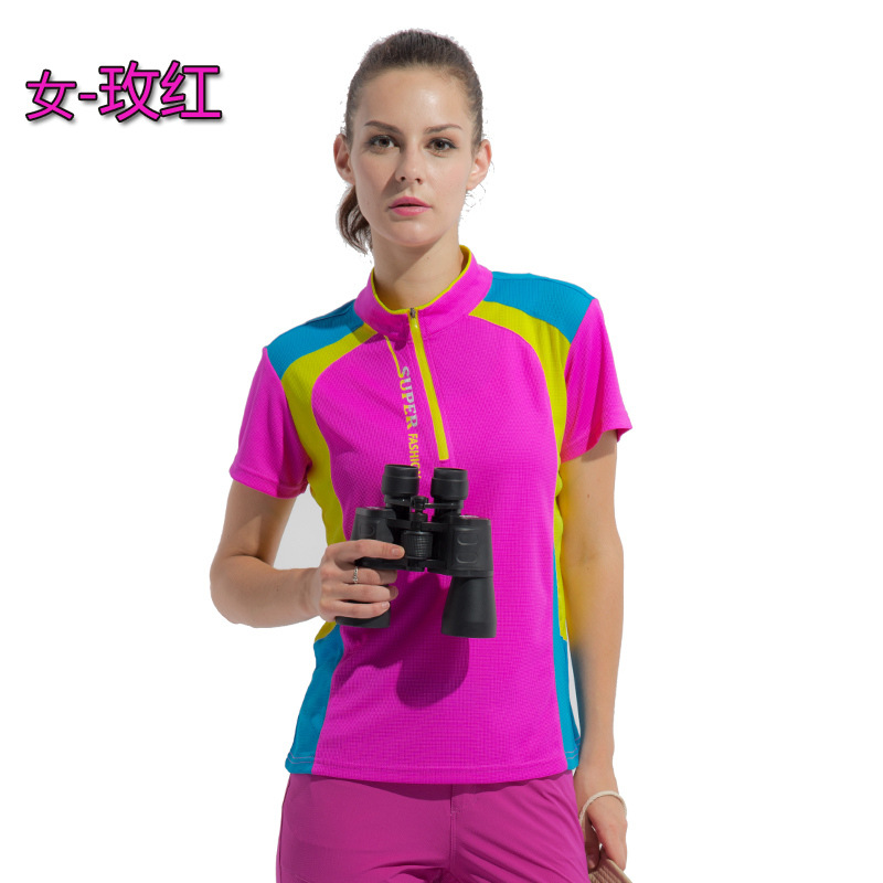Ropa de secado rápido de verano para hombres y mujeres de manga corta al aire libre delgada transpiración de secado rápido chaqueta deportiva de manga corta protector solar camiseta de senderismo