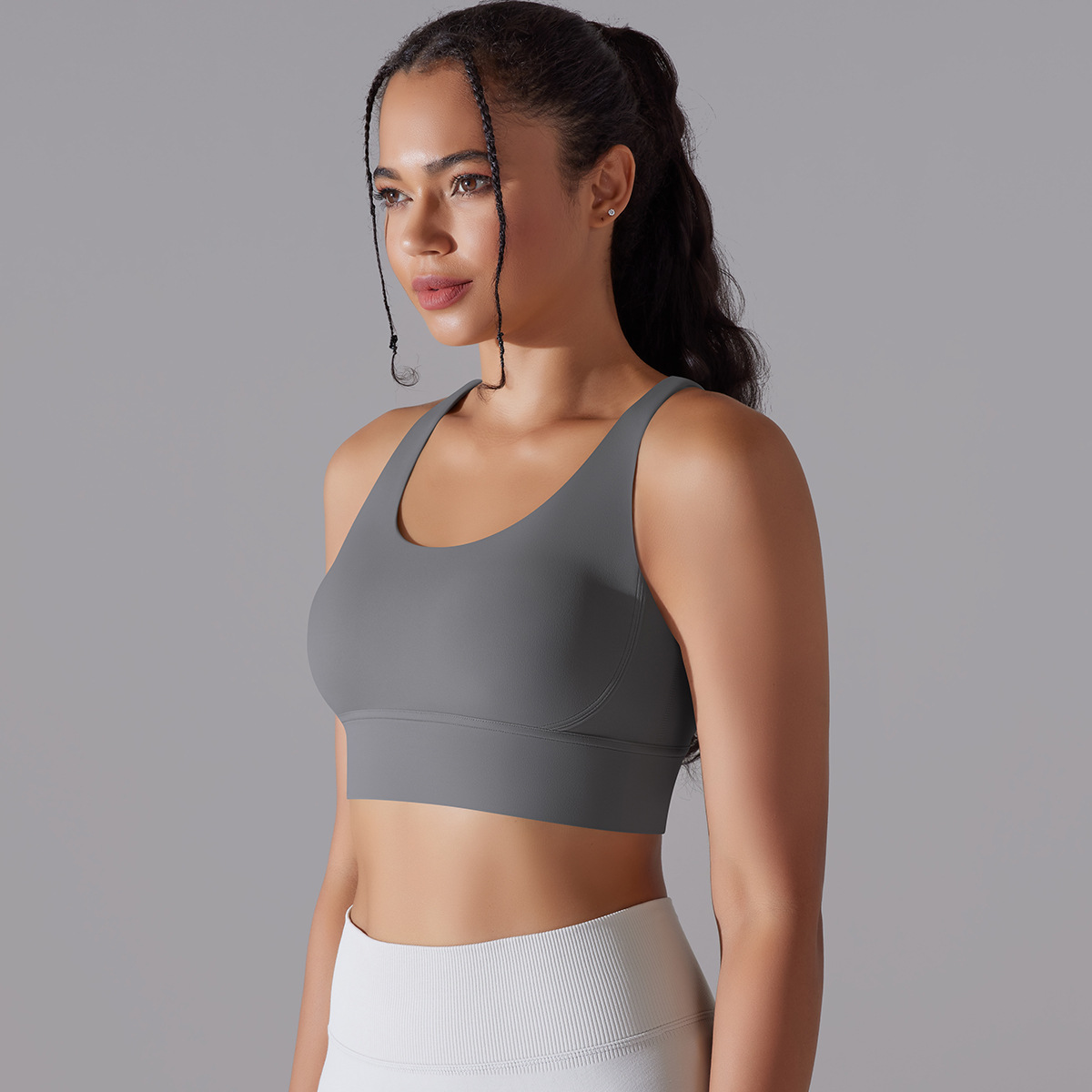 127g Weight Sleeveless Sleeve Length Nylon, Spandex Fabric Type Short Top Length Halter Crisscross Tank Tops Type Fitness, Yoga Occasion U Neck Neckline Solid Color Pattern Sports Style Sports Solid Color Nylon Spandex U Neck Active Tops Halter Crisscross Tank 164