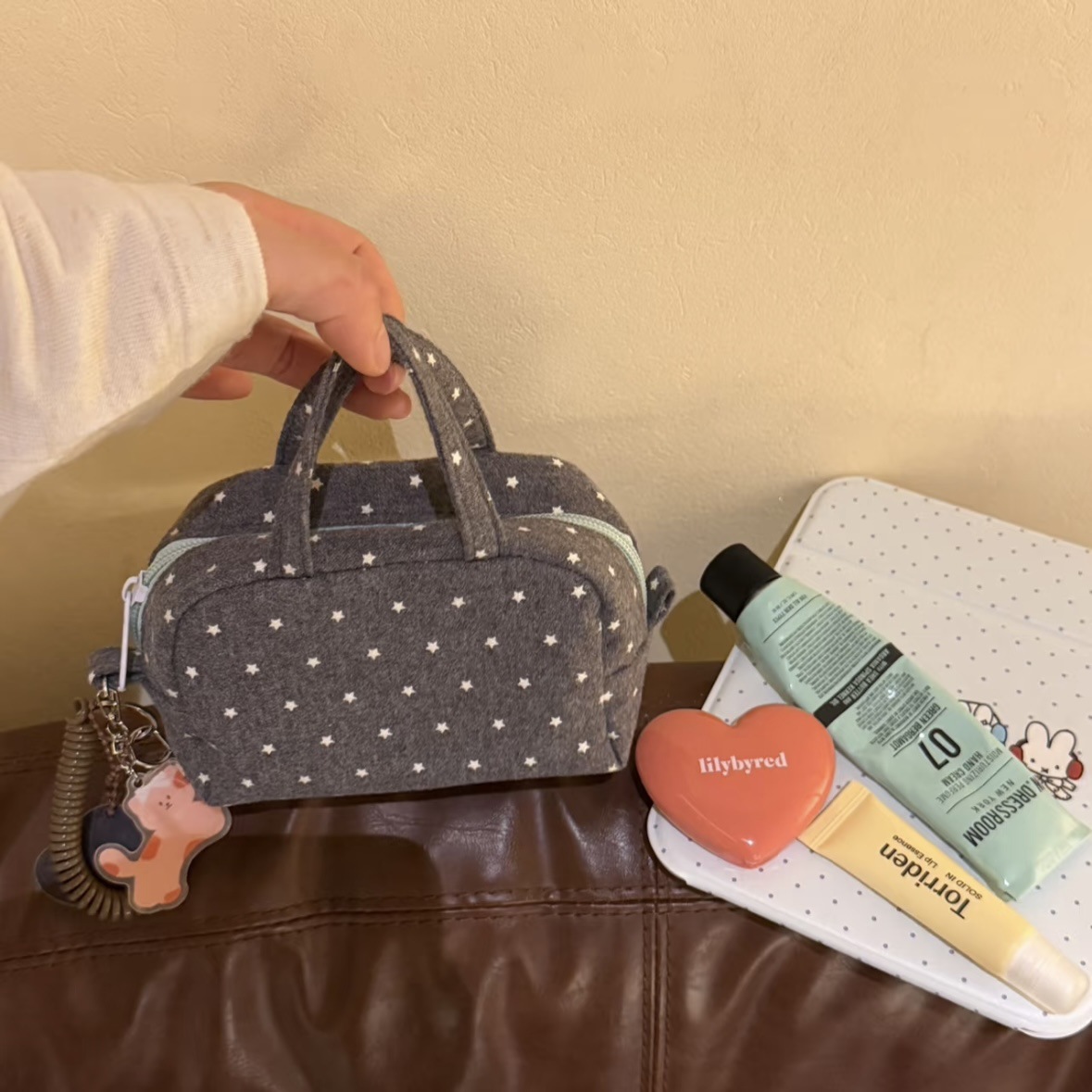 회색 별 볼링 가방 - 소형