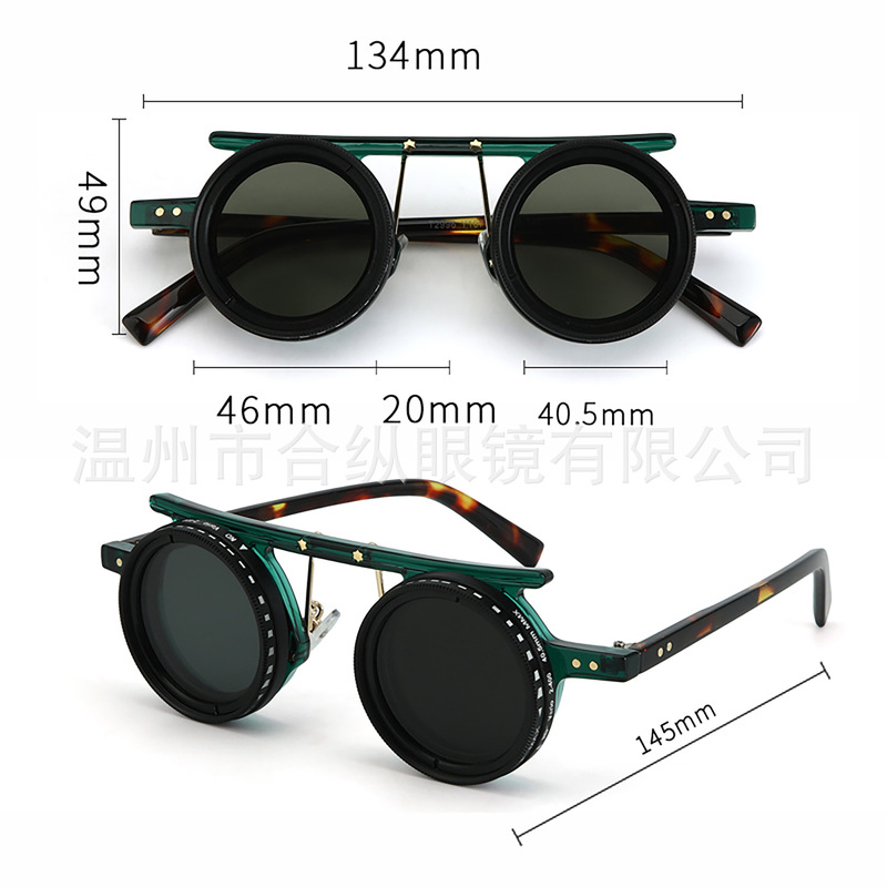 Nd9 Adjustable Light-Reducing Fishing and Driving Sunglasses Uv Protection Polarized Sunglasses Retro Style