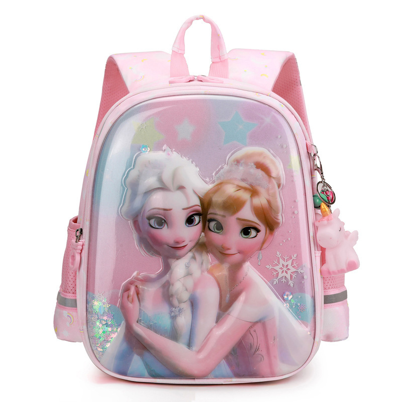 Animación de dibujos animados bolsas escolares ligeras unicornio niña princesa pequeña mochila encantadora mochila de grado 1 - 2