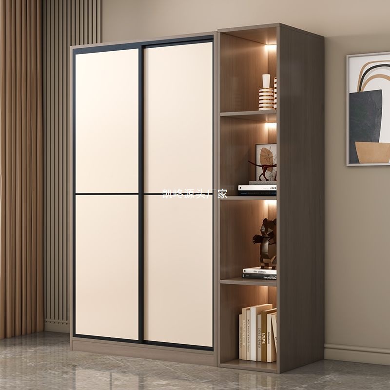 衣柜家用卧室木质推拉门小户型柜子简约现代组合收纳出租房大衣橱
