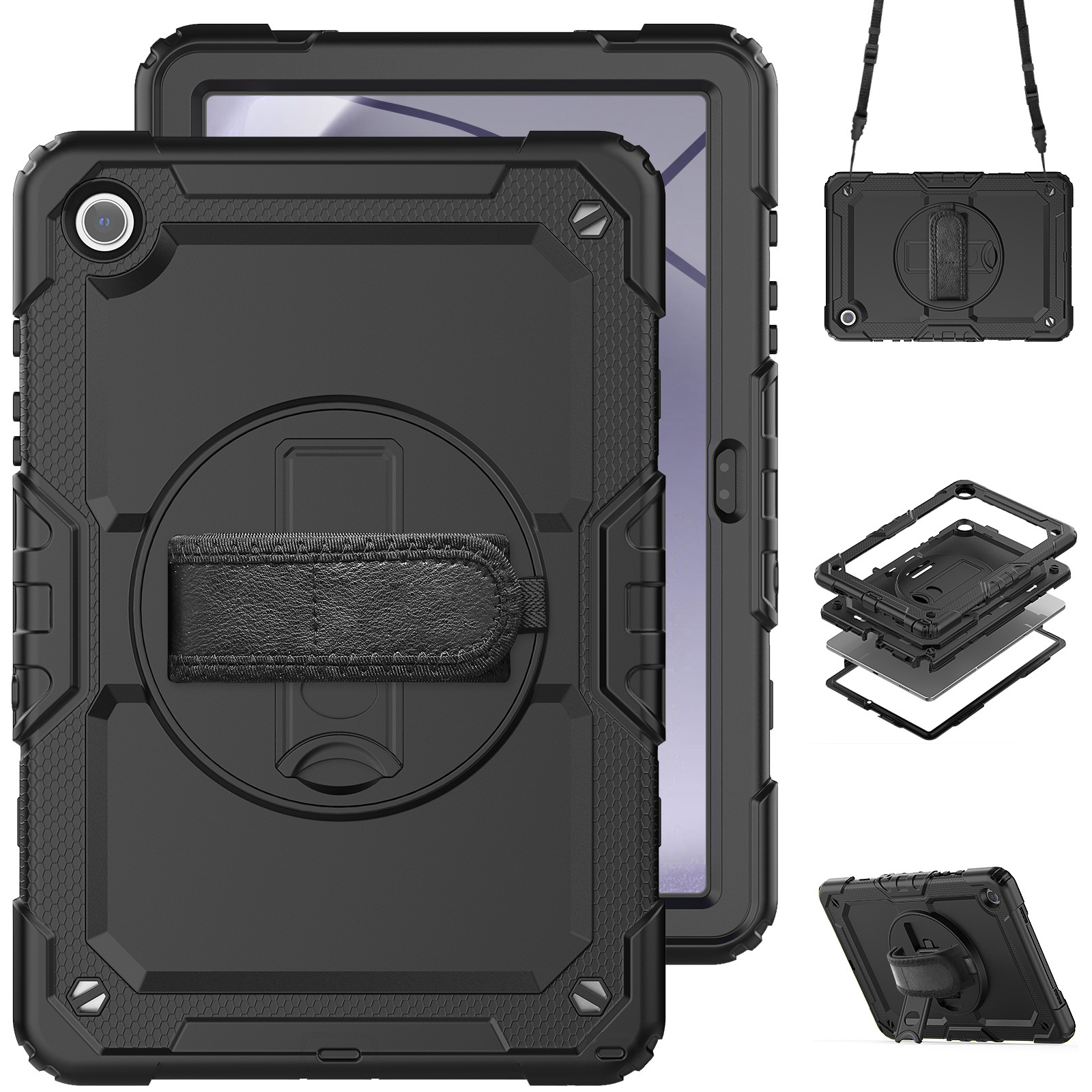 適用三星galaxy tab A9+防摔手帶X210/X216 11寸保護套背帶格里芬