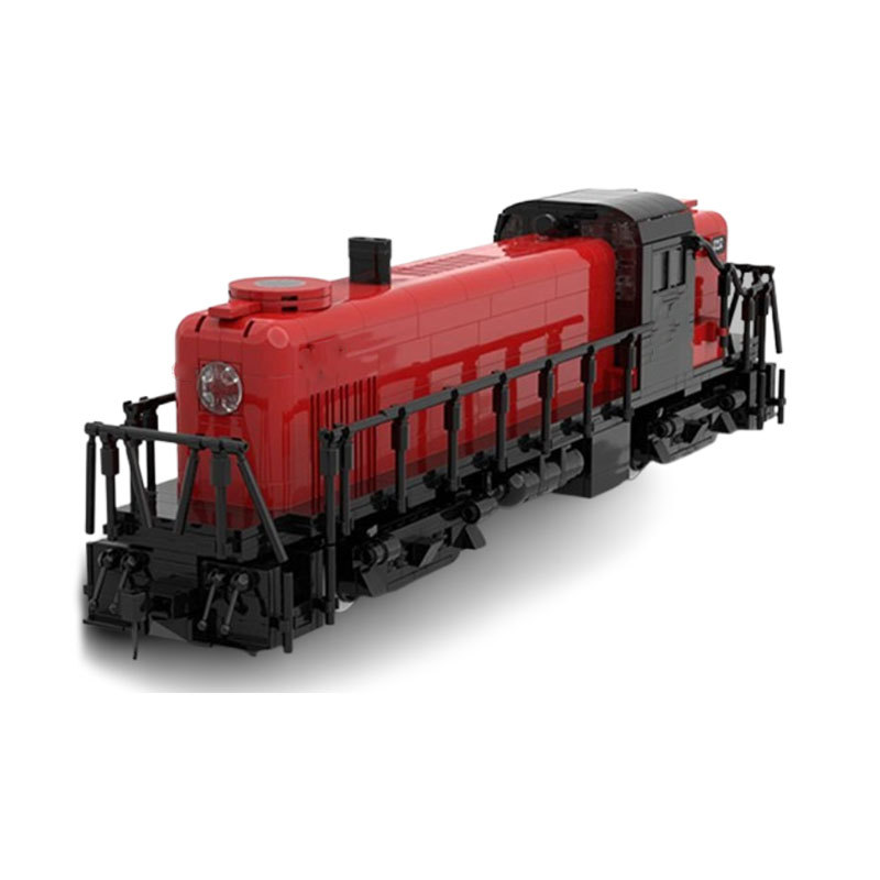 Red Train Building Block Model Small Particle Construction Toy_voghion.com