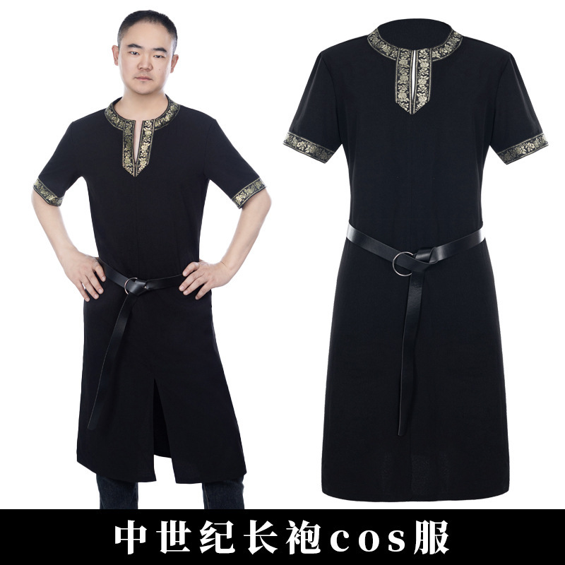 Cross-Border Amazon Medieval Viking Literary Retro Robe Pirate Costume Cosplay Stage Performance Costume