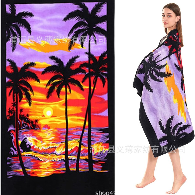 Microfiber super large lightweight beach towel super thin sand-free towel travel swimming pool Yu factory direct sales