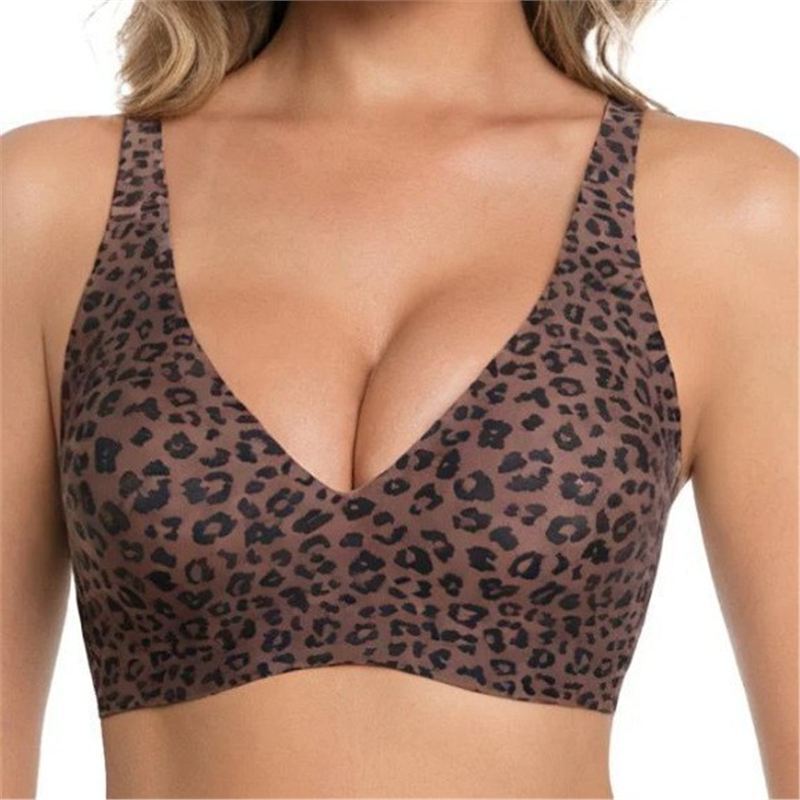 Boufor Deep V Bra Low Cut Sexy Push up Bra Women's Padded Comfortable Smooth Wireless Bra