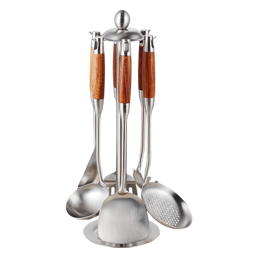 304 espátula de acero inoxidable, juego completo utensilios cocina del hogar, cuchara sopa, cocina, juego pala