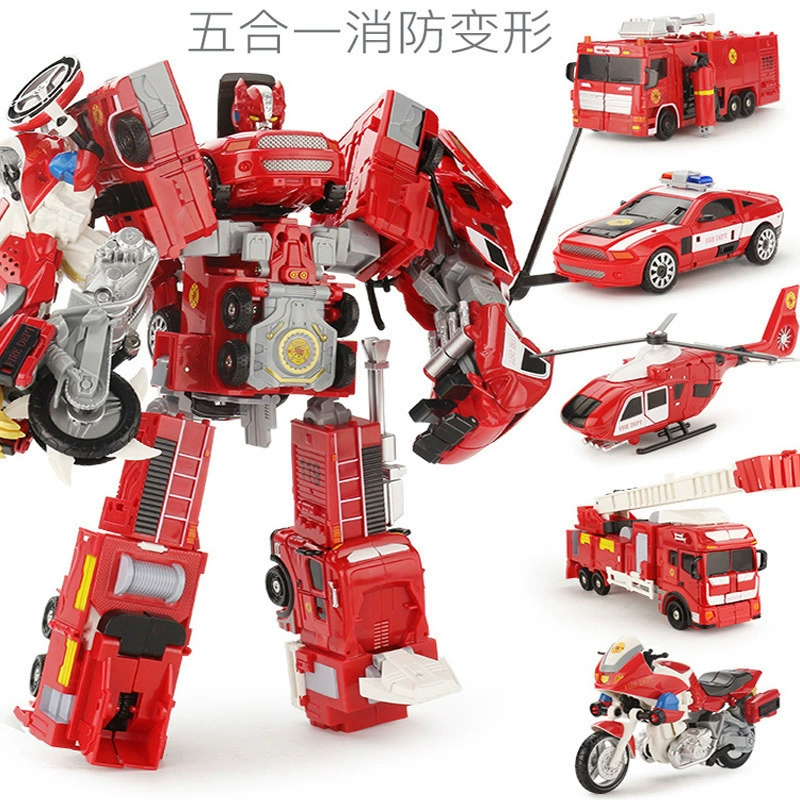 Kaiyu fire series alloy deformation five-in-one car King Kong robot model fast dragon wind boy