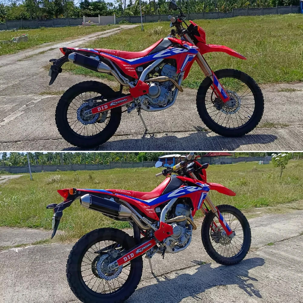 Off-Road Motorcycle Modified Tailpipe Exhaust Pipe Stainless Steel Pipe Aluminum Bracket Exc Crf150 Exc Wr450