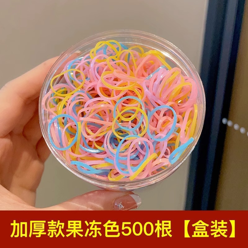 女童彩色一次性发圈不伤发橡皮筋宝宝扎头绳黑色小发饰头绳|undefined