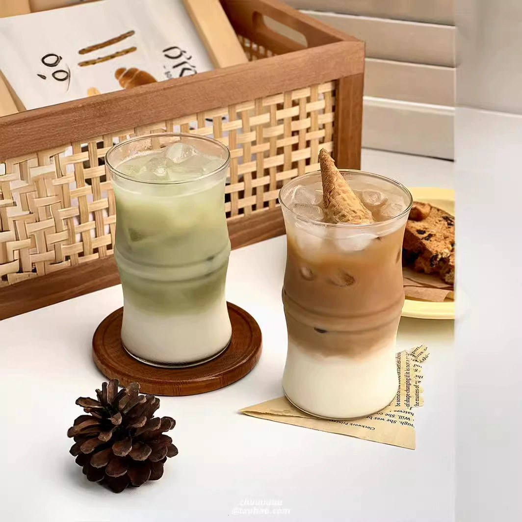 Creative bamboo coffee glass, American style