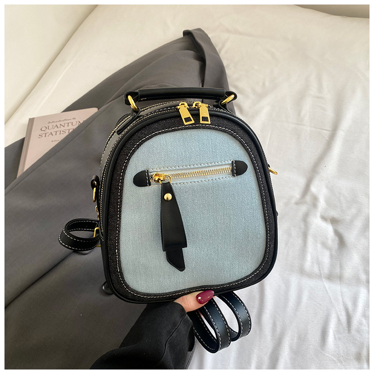 Bolsa de mano de tendencia transfronteriza 2026 nueva nicho Jeans mochila de hombro mochila multifuncional