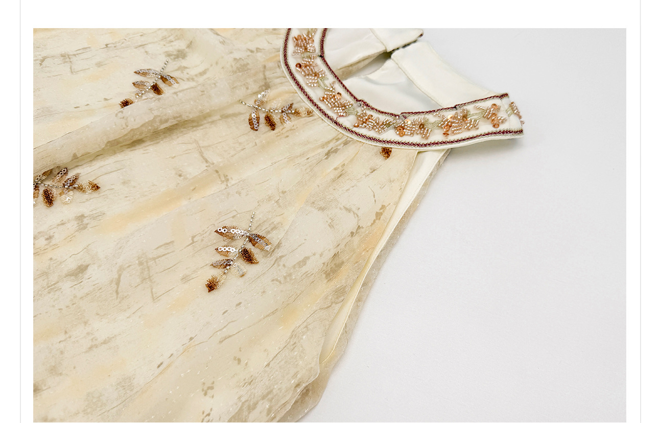 Bộ váy đầm maxi thắt eo phong cách tân cổ điển thêu hoa kết cườm — bộ đồ, váy liền, áo khoác chi tiết 21