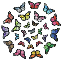 Клубника, мультяшная клейкая наклейка на ноутбук с бабочкой, DIY, с вышивкой