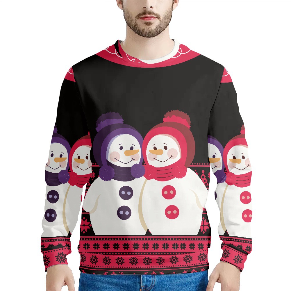 Męska odzież, bluza z nadrukiem w stylu świątecznym_voghion.com