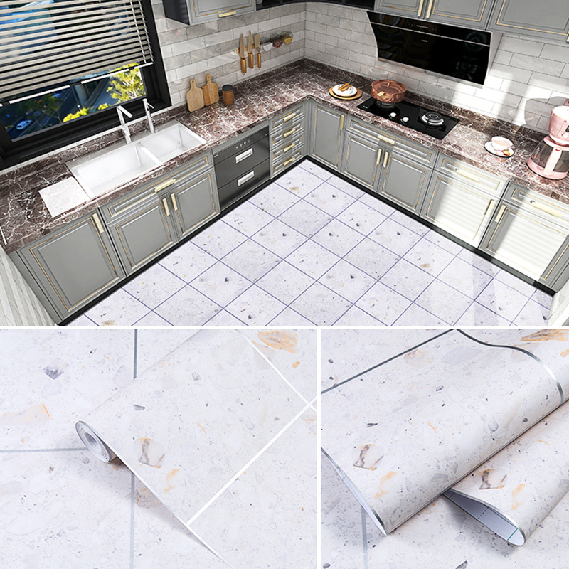 Pegatinas gruesas para el suelo del baño, pegatinas para el baño, la cocina y el dormitorio, pegatinas autoadhesivas para el suelo del inodoro, venta al por mayor de fábrica image 12