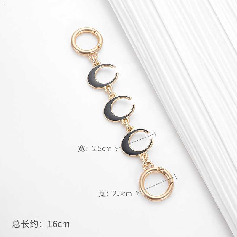 Straight gold black moon