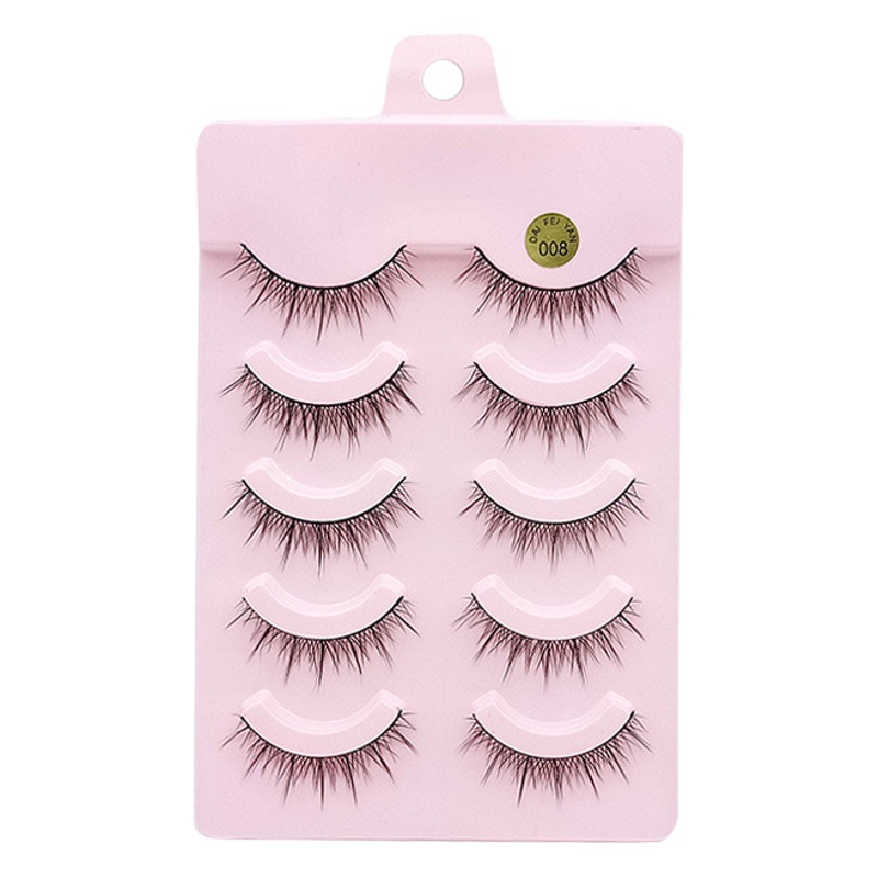Diana Yan superventas nuevas pestañas postizas en línea celebridad pelo de hadas cola de pescado A-line pestañas COS moda curling 5 pares