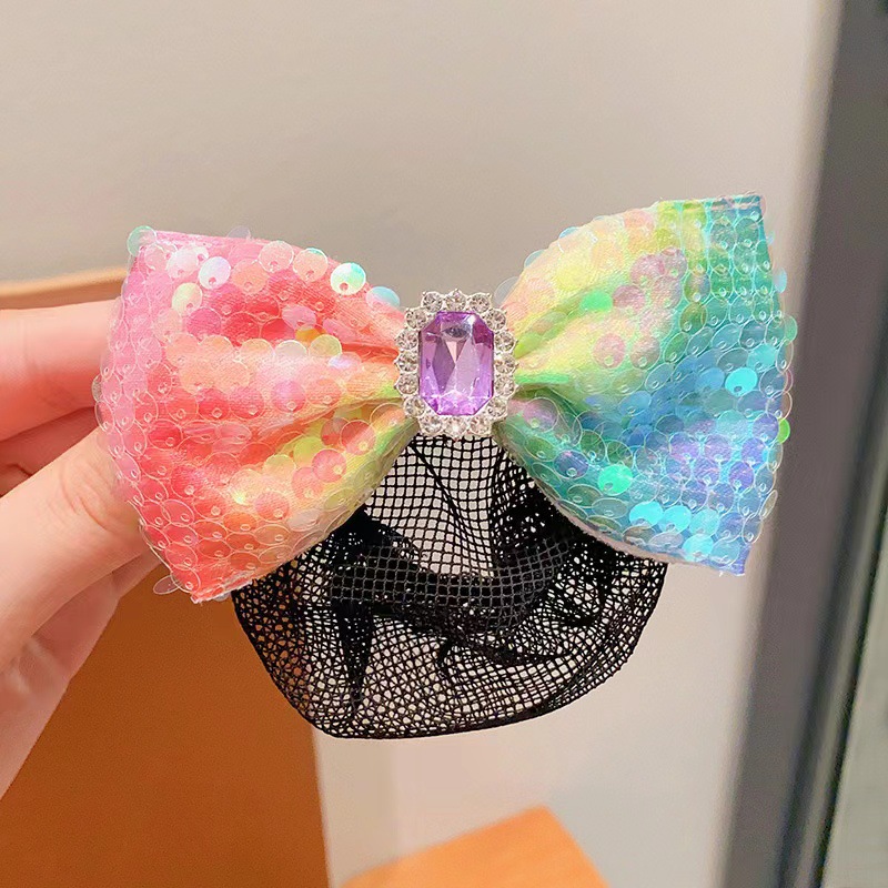 Clip de resorte para niños arco rosa clip de cabello para niñas bailar disco de cabello artefacto bola bolsillo de cabello accesorios para el cabello