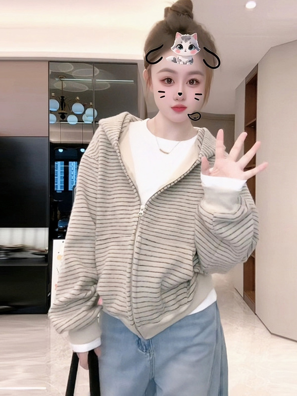时尚短外套女2025秋季新款时髦洋气减龄显瘦百搭慵懒风连帽上衣潮|undefined