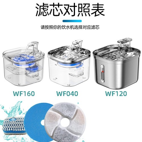 Pet water dispenser filter element cat water dispenser filter cotton resin activated carbon purification filter cotton element can be customized