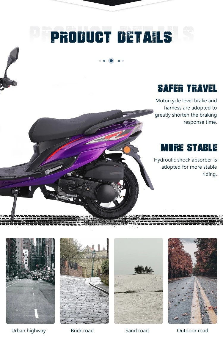 New Year's Export Specializes in Jch2.0 Saber-Tooth Tiger Motorcycle 150Cc Adult Gasoline Scooter, Fuel-Efficient and Economical