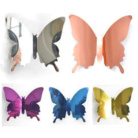 速卖通亚马逊12只立体镜面蝴蝶 PET镜面3D蝴蝶 卧室客厅墙贴装饰
