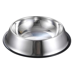 Amazon stainless steel pet bowl dog bowl cat bowl cat bowl pet food bowl dog anti-slip bowl pet supplies