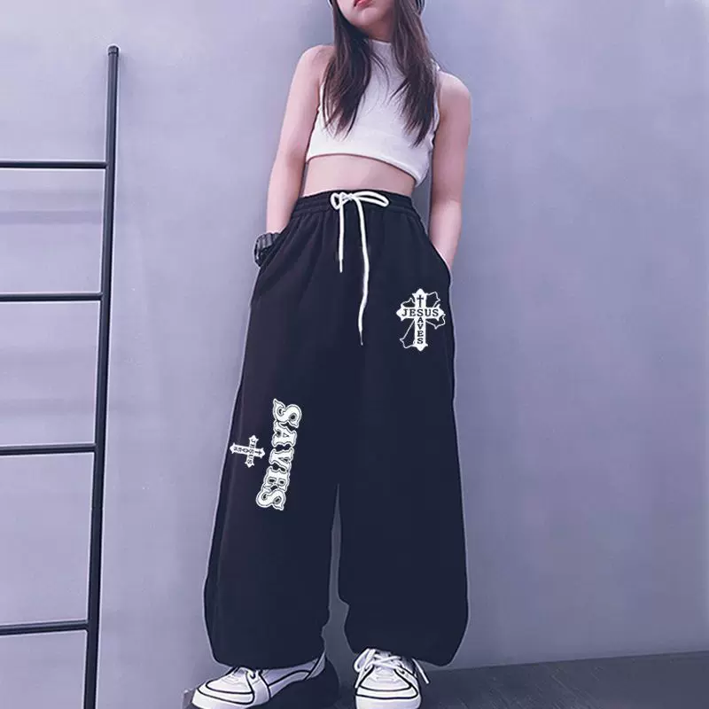 跨境街舞儿童潮服套装嘻哈潮牌元旦演出服男女童爵士舞蹈hiph潮流