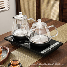 智能家用办公室烧水壶嵌入式电磁茶炉全自动上水一体式茶台泡茶套