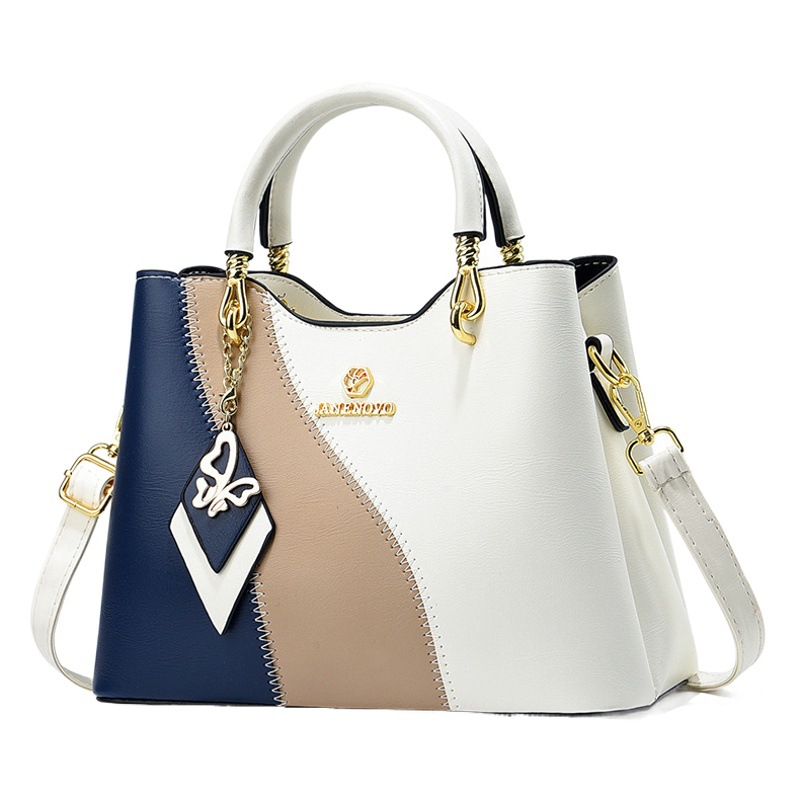 Bolso a juego de color para mujer 2023 nuevo bolso versátil contraste color gran capacidad bolso de hombro de moda