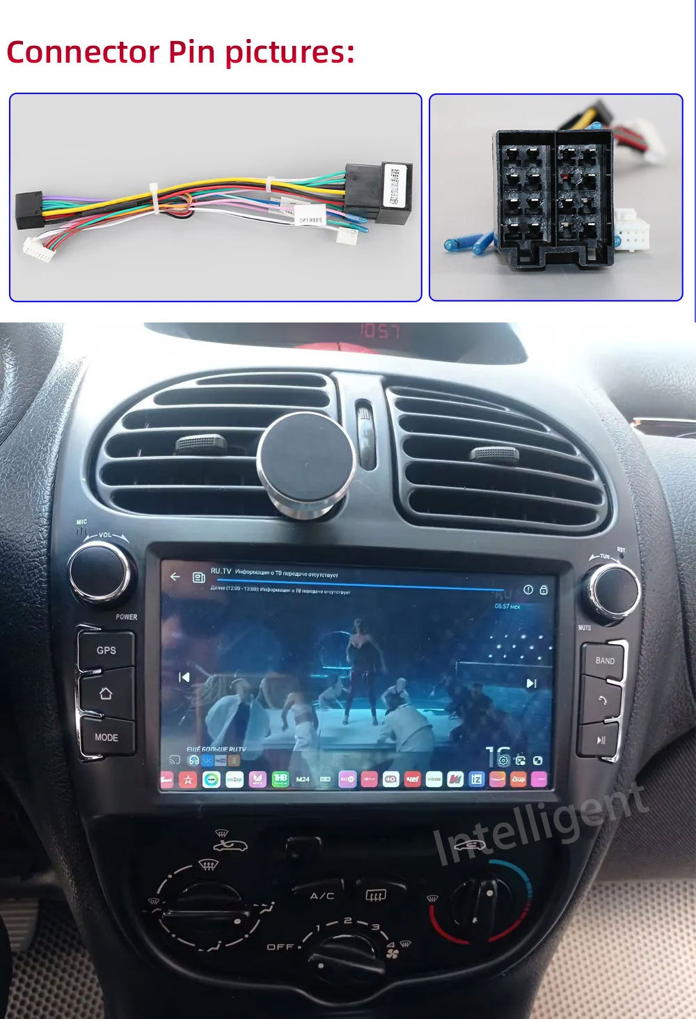 Suitable for Peugeot 206 Android 7inch Car Gps Bluetooth Carplay Car Navigation System Central Control Smart Car System