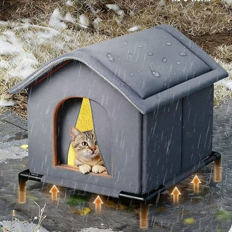 Cross-Border Cat House, Outdoor Windproof and Waterproof, Suitable for All Seasons, Enclosed Type, Cold-Proof and Warm, Sleeping House for Stray Cats Cross-Border Cat House, Outdoor Windproof and Waterproof, Suitable for All Seasons, Enclosed Type, Cold-Proof and Warm, Sleeping House for Stray Cats