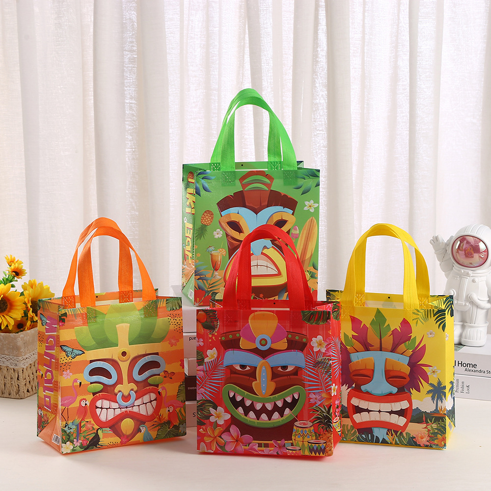 夏威夷礼品袋派对礼物包装袋便携手提袋零食玩具袋无纺布卡通外贸