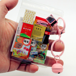 Dollhouse Doll House Children's Stationery Combination suit Classroom Life Scene Pocket DIY Simulation Ornaments