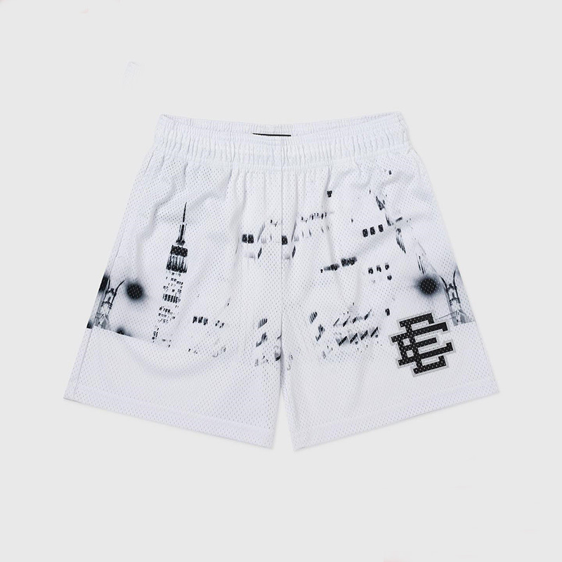 Eric Emanuel EE Pantalones cortos de malla para hombres y mujeres, pantalones de baloncesto deportivo de cuatro puntos