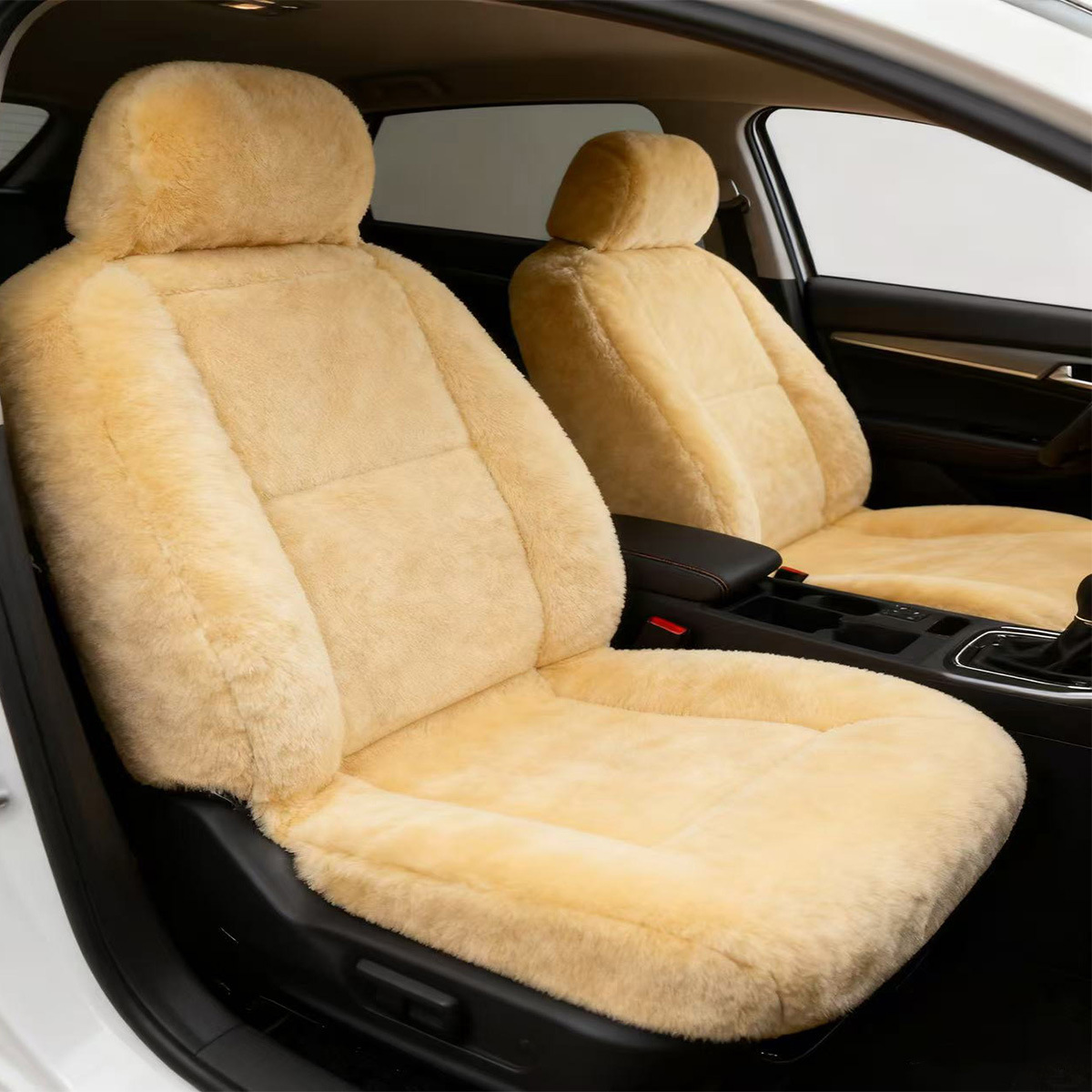 cubierta de asiento de automóvil de lana del Polo Norte simple cubierta de asiento de peluche de color sólido invierno cojín cálido decoración de asiento universal