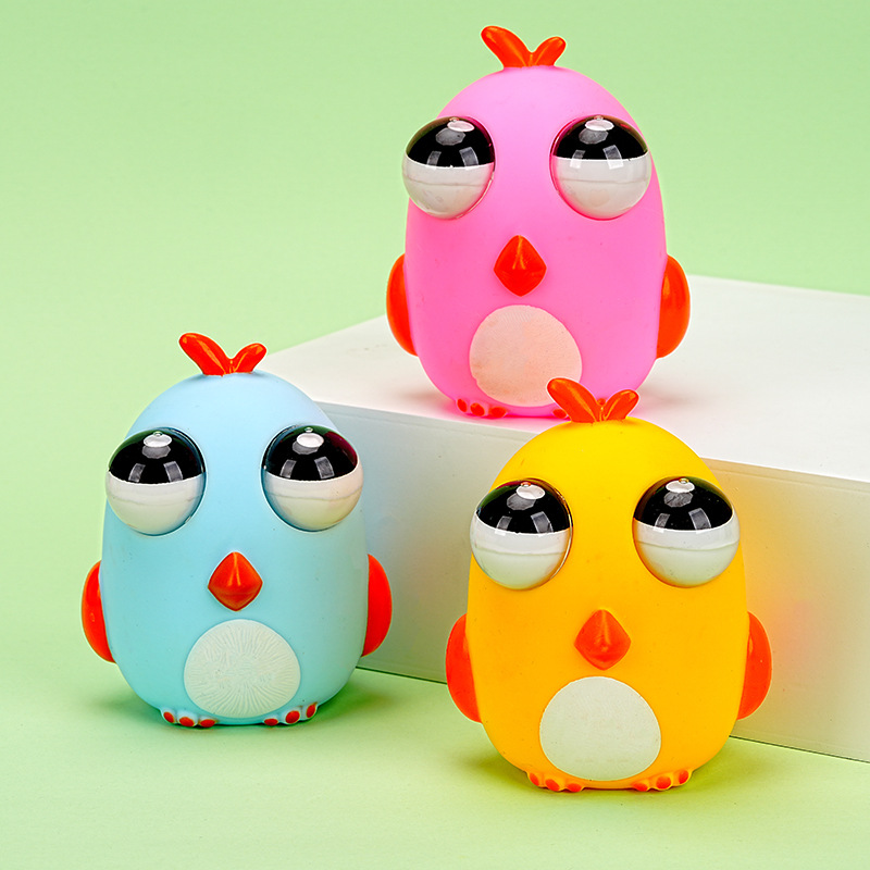 Bobo Chicken Aprieta Le Ojos Explosión Descompresión Apriete Ojos Mirar Ojos Soplando Bubbles Ruby Creativo Luminoso Tricky Toys al por mayor