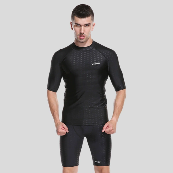 Black shark, trousers, with short sleeve
