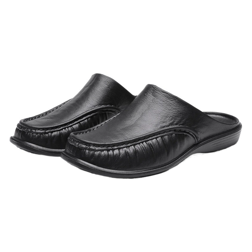 Легкие модные тапочки больших размеров, тапочки Baotou, Мужская трансграничная обувь из взрывчатой кожи, тапочки, мужские универсальные домашние Повседневные тапочки