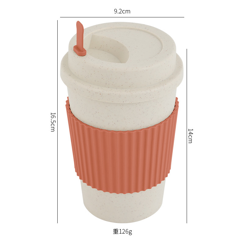 Taza de café de paja de trigo a prueba de fugas taza japonesa al aire libre Red taza portátil taza de regalo taza de agua al por mayor