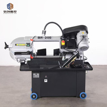 金属带锯床BS712半自动角度锯床小型切割机出口型剪刀式带锯