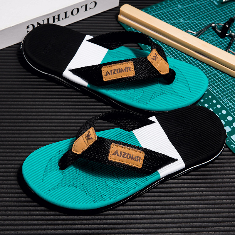 Zapatillas de flip flop para hombres de verano resbaladantes respirables de alta calidad zapatillas resistentes al desgaste EVA para usar en la playa no olor zapatillas frías