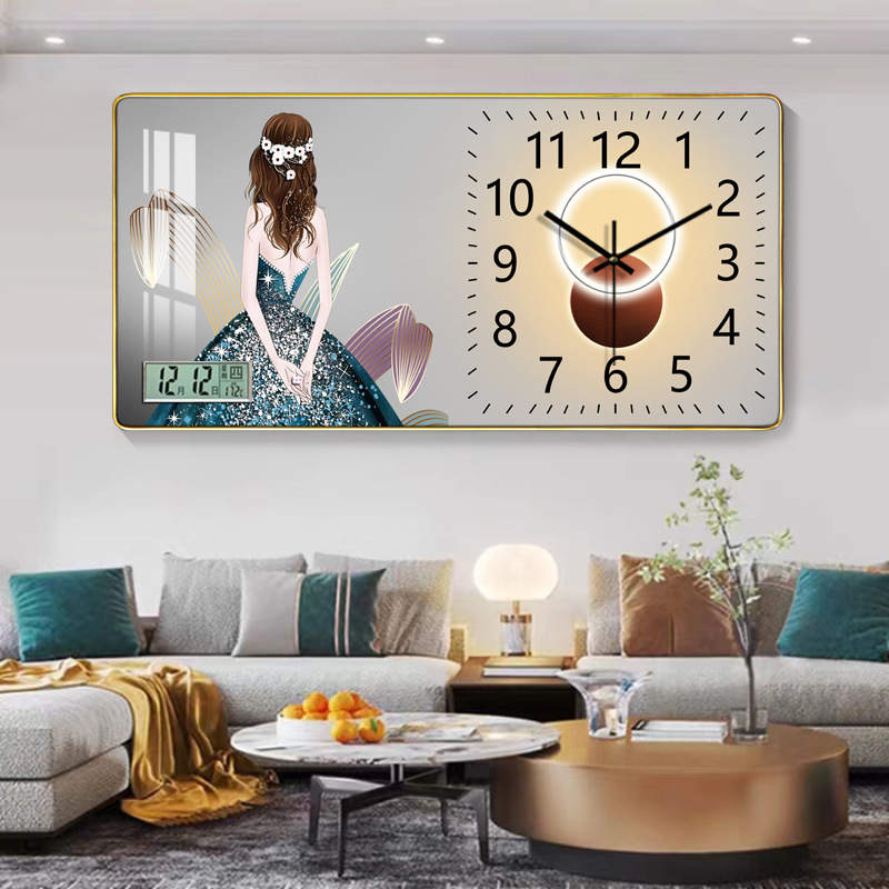 Reloj de pared con calendario perpetuo silencioso, con temperatura – reloj de cuarzo de moda, venta directa de fábrica.
