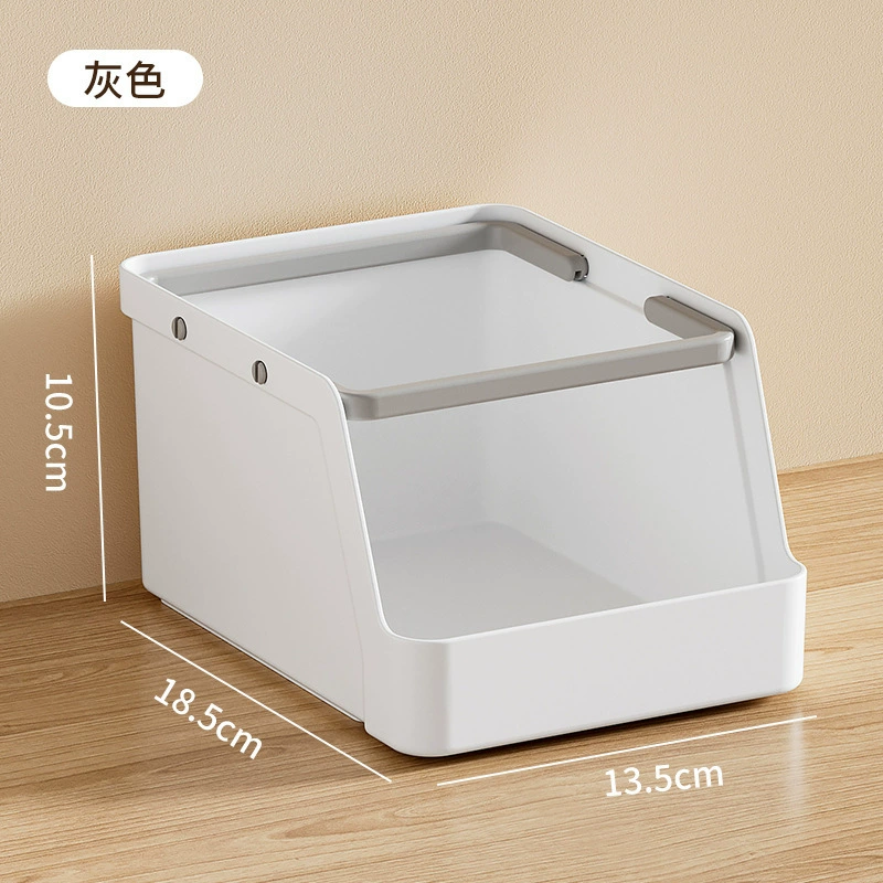 Table Storage Box, Desk Organizer with Handle — Pens & Stationery Holder, Stackable (20×12×11 cm)