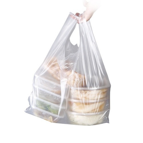 Plastic packaging bag breakfast bag white food packaging bag transparent convenience bag vest bag small shopping bag wholesale