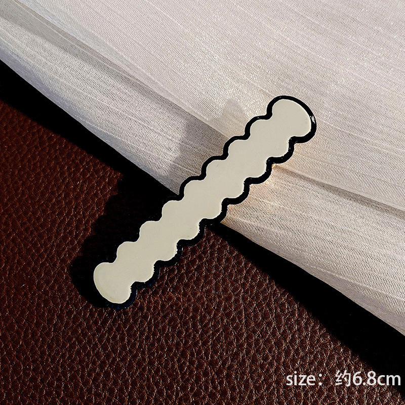 8 ¿ clip de pelo ondulado de borde fino negro @