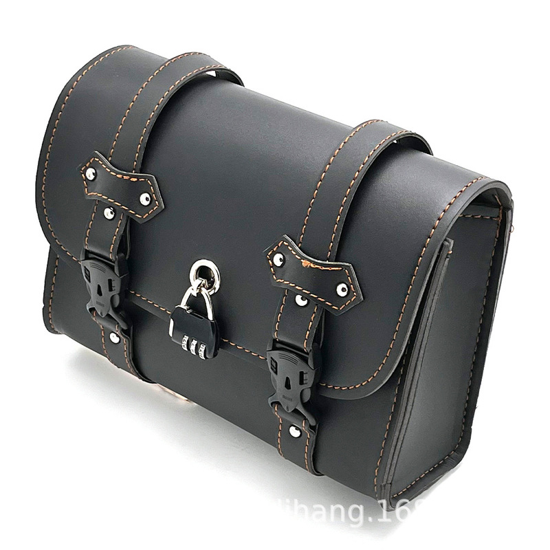 Motorcycle Electric Vehicle Waterproof Hanging Bag with Password Lock Anti-theft Tool Kit Leather Bag Side Bag Head Bag Tail Bag