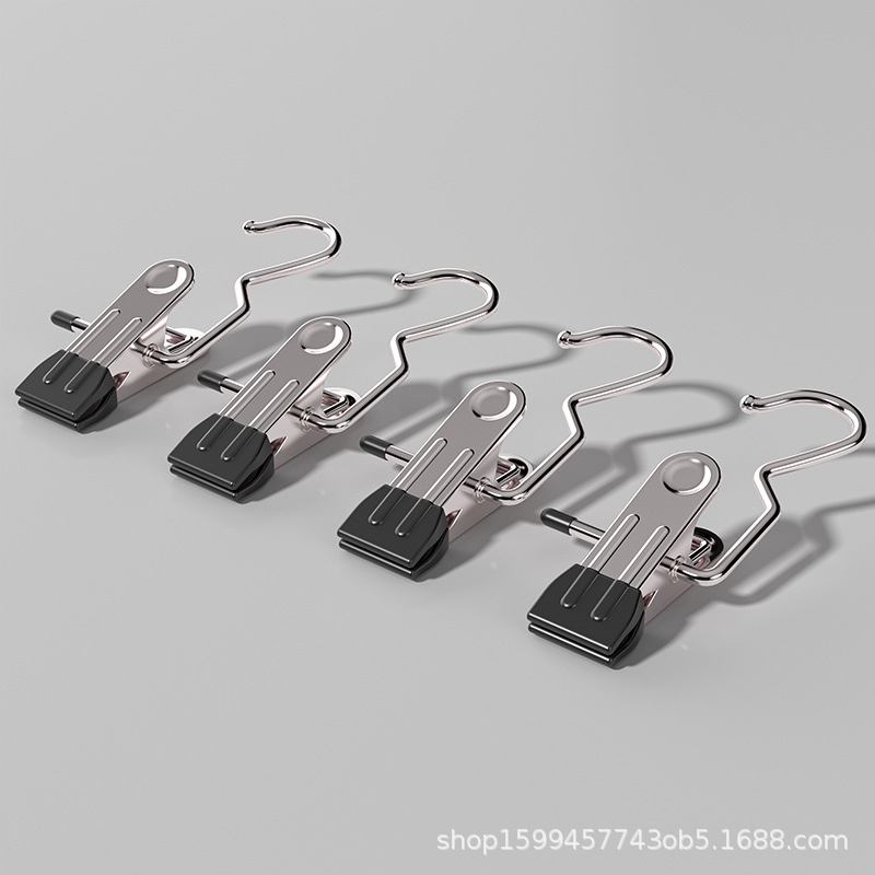 Metal multifuncional con clip de gancho calcetines de secado clip de sombrero clip de muestra clip de acero inoxidable antideslizante clip pequeño de 3 palabras